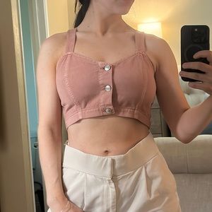 American Eagle Denim Crop Top